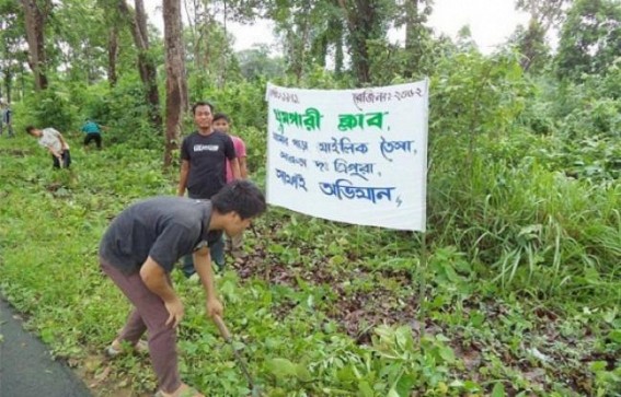  Kalachara TSR Camp Jawan and Local Dhumpari Club Members conduct cleanliness drive